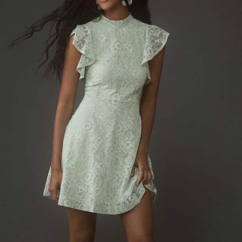 Maeve Sleeveless Mock- Neck Mini Dress